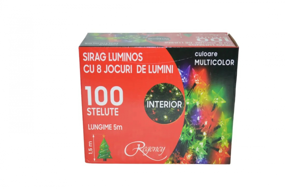 Girlanda Crăciun Regency, 100 LED, 8 Jocuri, 5m