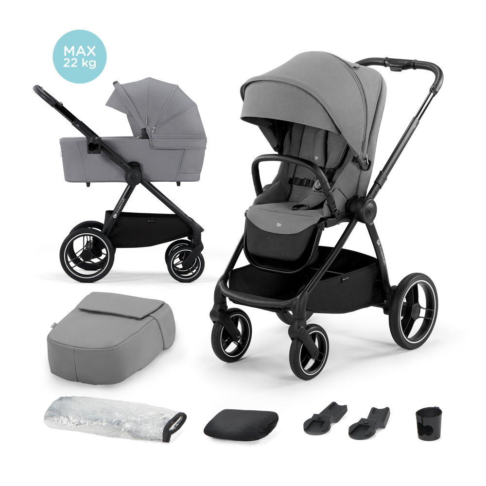 Carucior Kinderkraft Nea 2 in 1 Platinum Grey - imagine 11