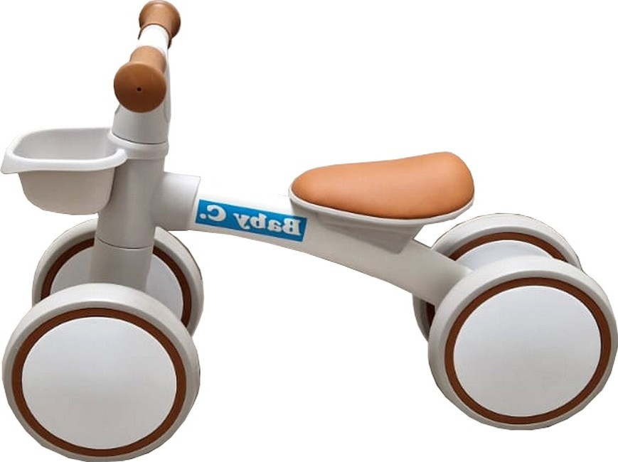 Bicicleta Baby Care X12 Beige cu Cosulet si 4 Roti EVA - imagine 3