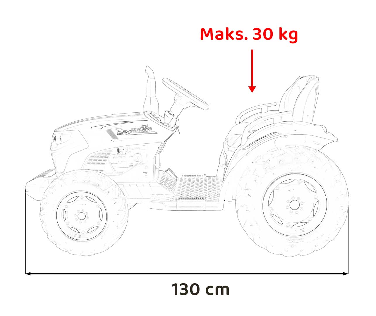 Autokids Farmer Truck 24V Rosu - Masinuta Electrica - imagine 4