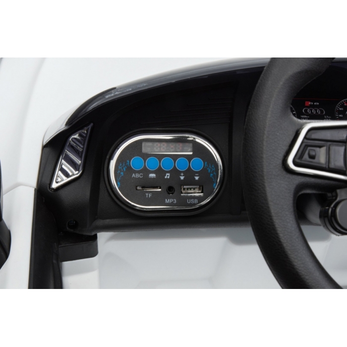 Mașinuță Electrică Audi R8 Alb 70W cu Telecomandă