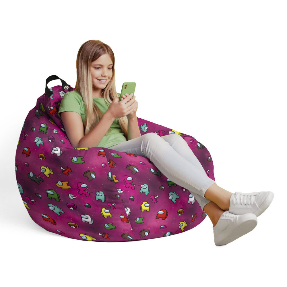 Husă Puf Bean Bag Para L Magenta Updeco - imagine 4