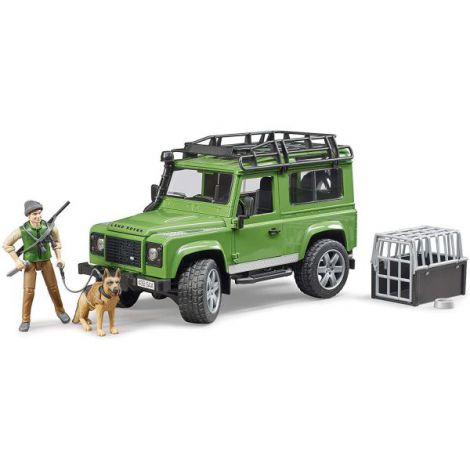 Bruder Land Rover Defender cu Pădurar și Câine - imagine 5