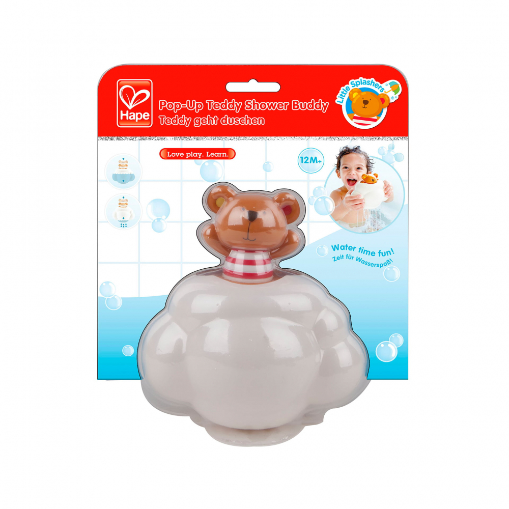 Jucărie Baie Hape Ursulet Teddy Pop-Up