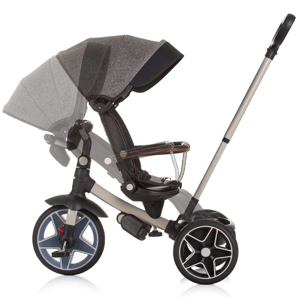 Tricicleta Chipolino Derby Granite, Copertină și Scaun Reversibil - imagine 6