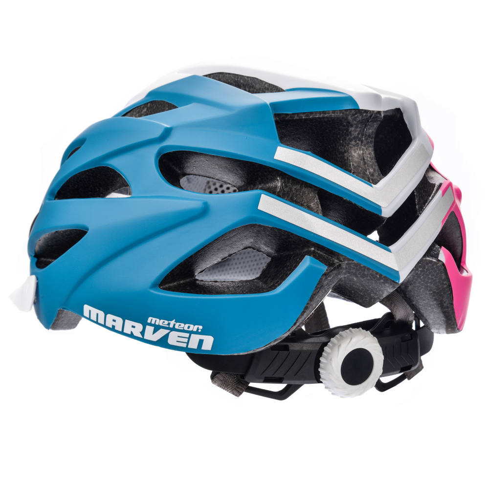 Casca Marven S, Protectie Confortabila, Pink/White/Blue - imagine 2