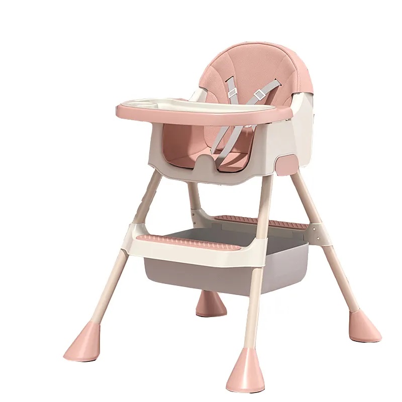 Scaun de masa Little Mom City Pink, Transformabil - imagine 5