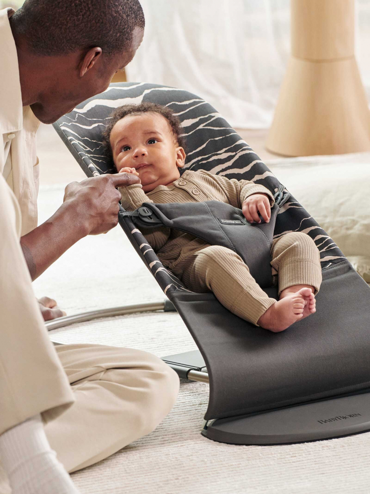 BabyBjorn Balansoar Bliss - Legănat Natural, Bumbac Premium - imagine 3