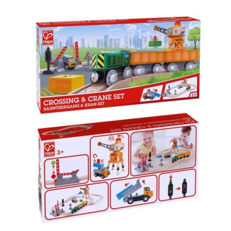 Hape Set Tren Marfa cu Macara - 34 Piese - imagine 4