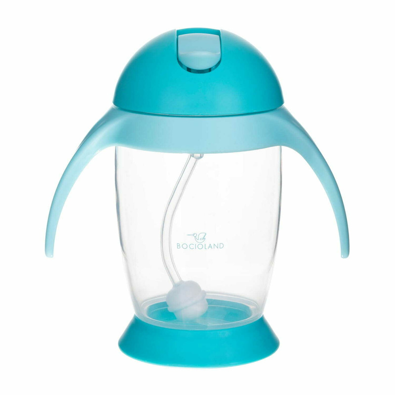 Cana Apa Bocioland cu Pai si Manere, 300 ml, Blue
