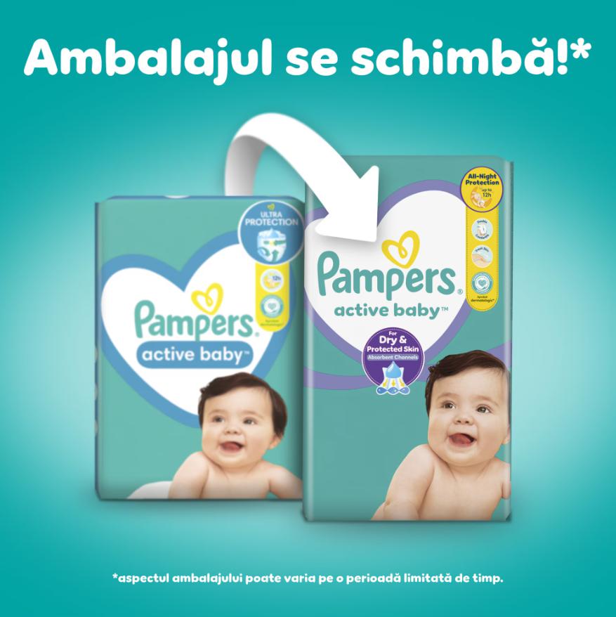 Scutece Pampers Active Baby Jumbo Nr.3, 70 buc - imagine 8
