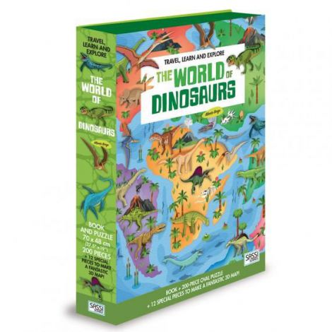 Set Dinozauri Sassi | Carte + Puzzle 200 piese