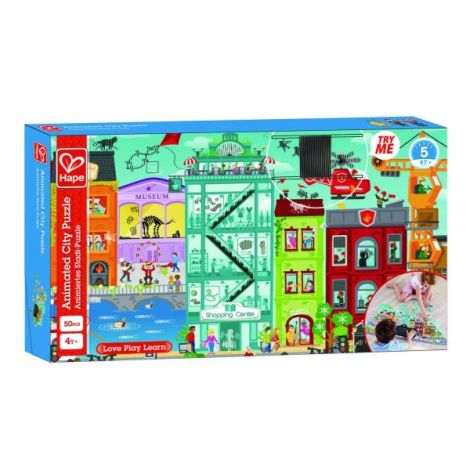 Puzzle Hape Orasul Animat 49P - Cu Realitate Augmentata - imagine 4