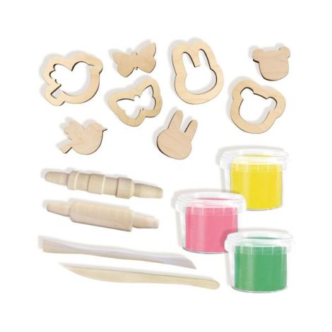 Set Plastilina Eco Ses Creative cu Unelte Lemn - imagine 2