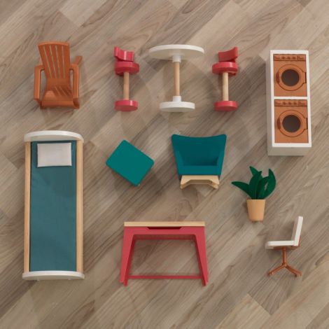 Căsuță Păpuși Rowan Kidkraft cu Mobilier - imagine 4