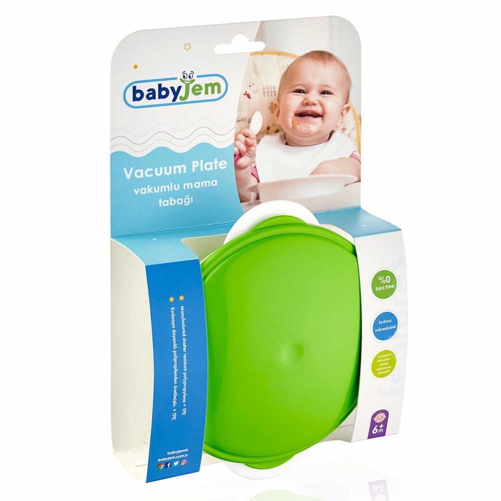 Castron cu ventuza BabyJem Green - imagine 4