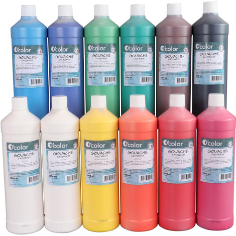 Set Guasa Lavabila Ocolor 12x1000ml - Culoare Sigura