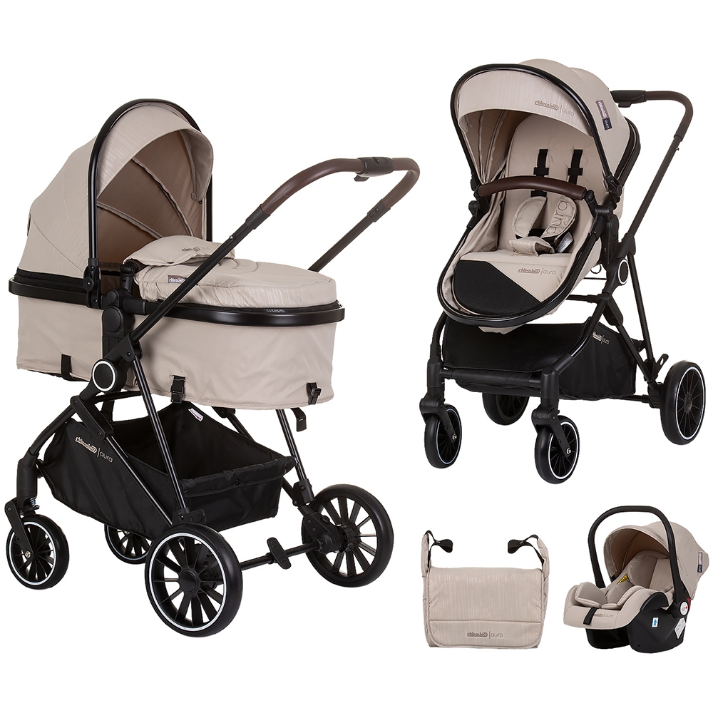 Carucior Chipolino Aura 3 in 1 i-Size, Macadamia - imagine 13