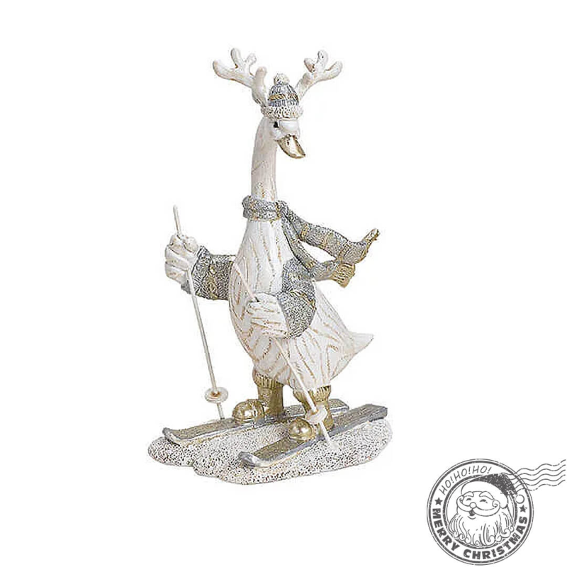 Statueta Decorativă Gascan pe Schiuri Ema 18 cm