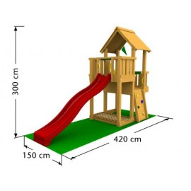 Spațiu de joacă Cubby Junglegym, cu tobogan 3m - imagine 3