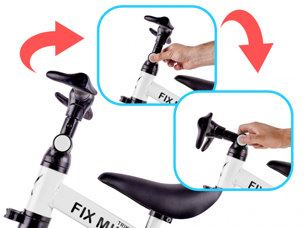 Tricicleta Ikonka 3in1 Trike Fix White, Alba - imagine 5