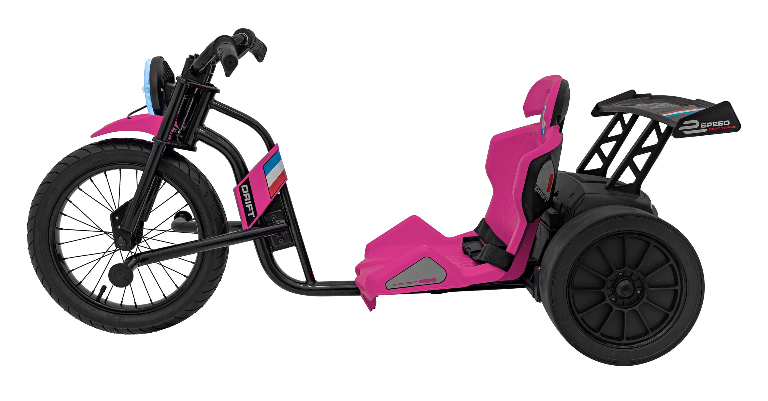 Drift trike electric pentru copii DRIFT BIKE '21 24V 500W faruri cu LED, viteza max 14 km/h (2338) Roz - Autokids.ro - imagine 4
