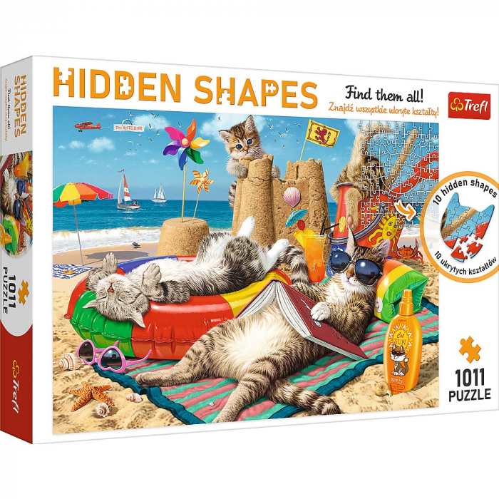 Puzzle Trefl 1000 Forme Ascunse - Pisici Dragute