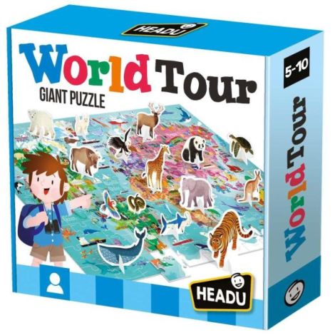 Headu Puzzle Turul Lumii - Joc Educativ Geografie - imagine 3
