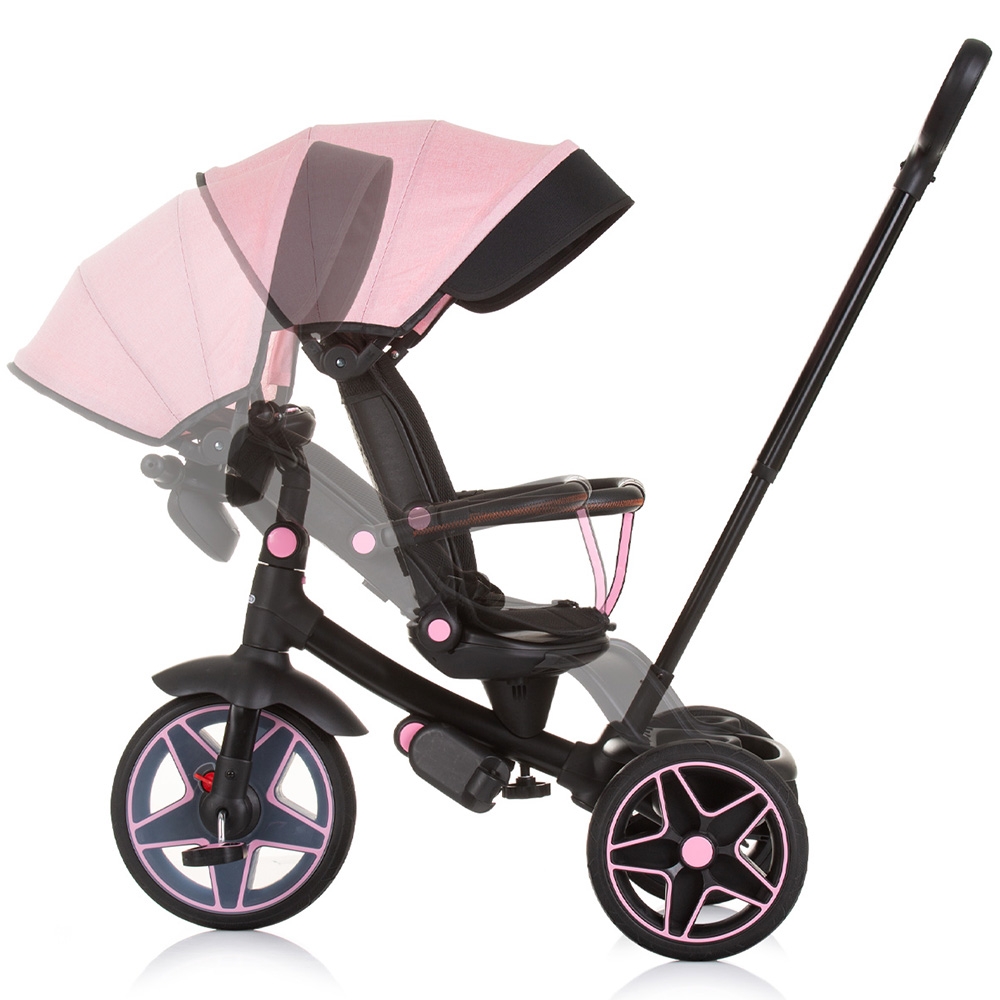 Tricicleta Chipolino Derby Flamingo, Reversibilă - imagine 6