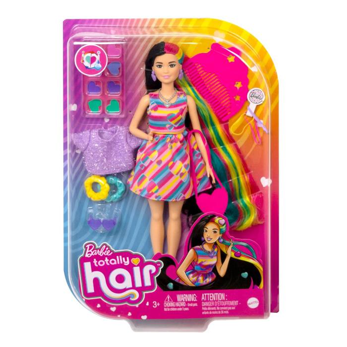Păpușă Barbie Totally Hair Brunetă, 8,5 Inch