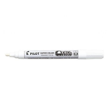 Marker Permanent Pilot Alb, Vârf Rotund 4.5 mm