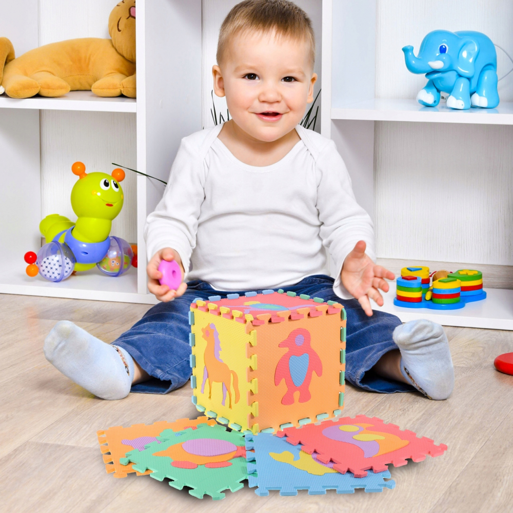 Covor Puzzle Spumă 10 Piese Animale Malplay - imagine 4