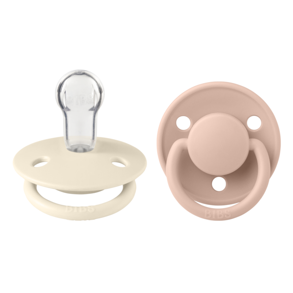 Set 2 Suzete Bibs Lux Silicon Ivory/Blush - imagine 3
