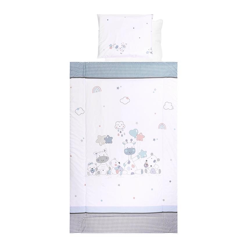 Lenjerie Pat Copii Lorelli Giraffe White 4 Piese - imagine 2