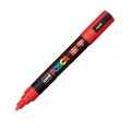 Marker UNI PC-5M Posca, 1.8-2.5 mm, vârf mediu, roșu