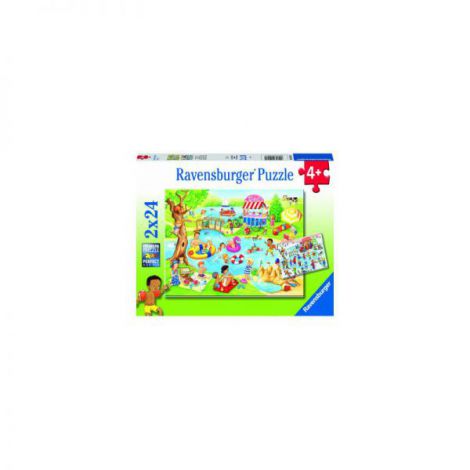 Puzzle Distracție la Lac, Ravensburger, 2x24 piese