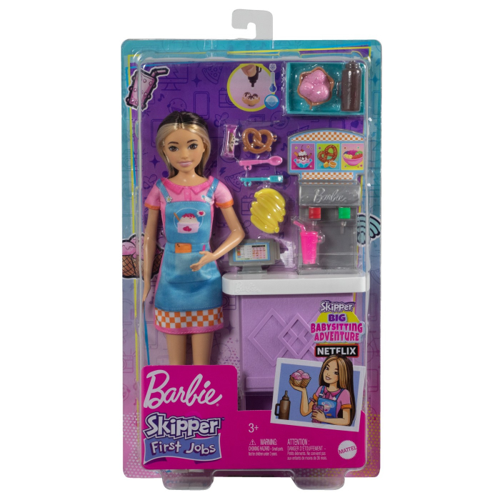Barbie Skipper Snack Bar - Păpușă și Set Accesorii
