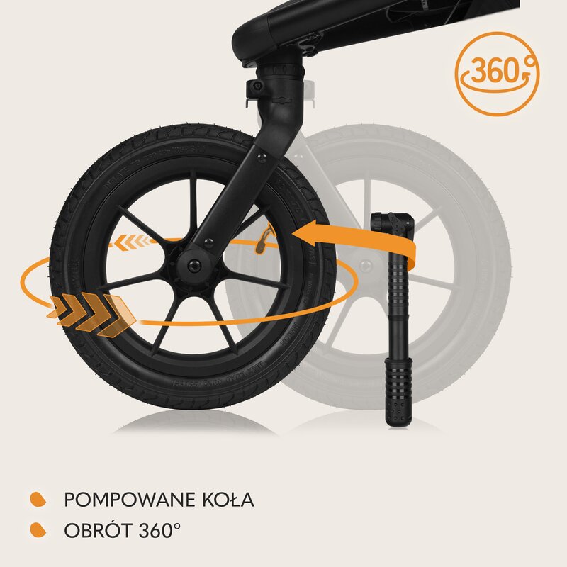 Carucior Sport Lionelo Azura, Pliere Compacta, Roti Gonflabile - imagine 2