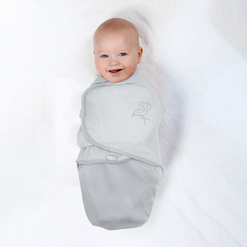 BabyJem Swaddle Gri, Sistem Înfășare 0-3 Luni
