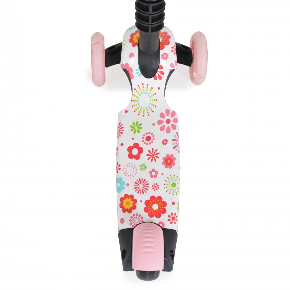 Trotineta 3in1 Moni Lollipop Pink cu Maner Parental